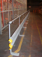 HD Sprung Barriers with Hand Rail, Fork lift & Podestrian protection